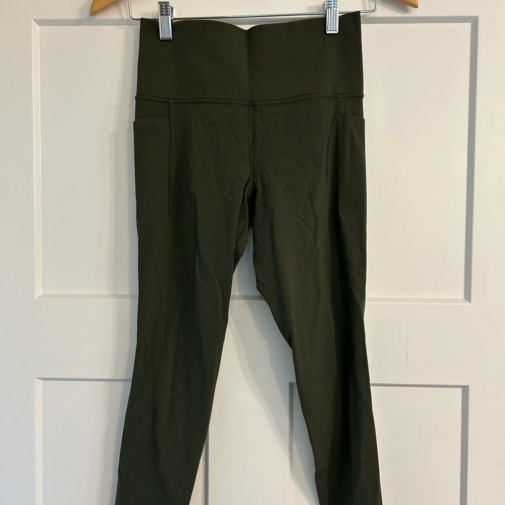 Olive Green High-Waisted Athleta Leggings